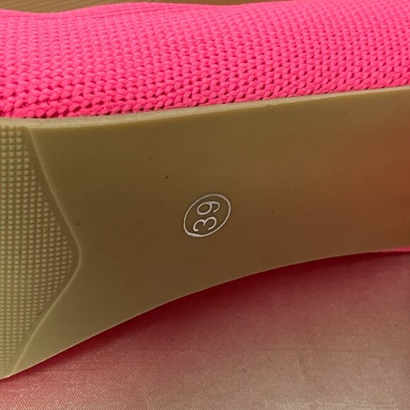 NWOT Barbie Pink Knit Stretch Ankle Boots Size 8.5/9 EU 39 - Picture 8 of 8